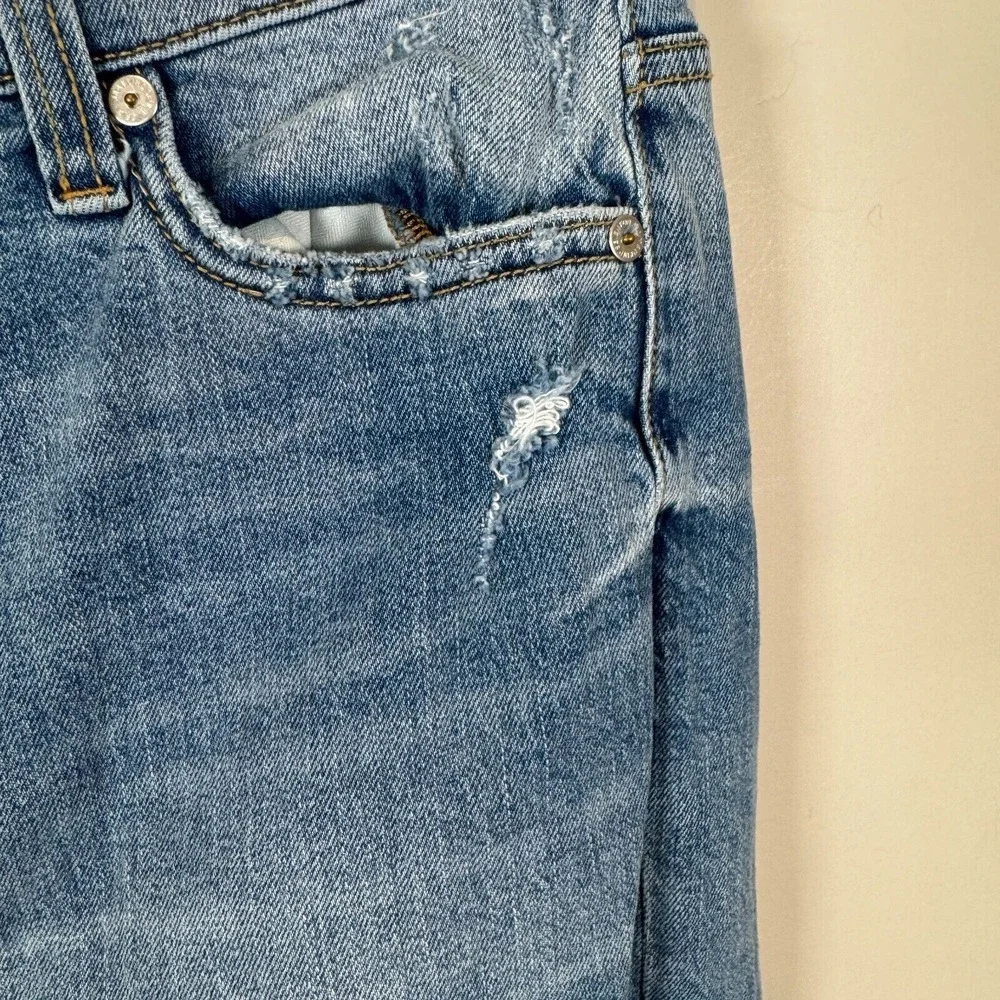 7 For All Mankind Jeans Ultra High Rise Dojo Raw Casual Festival‎ Boho Blue 30